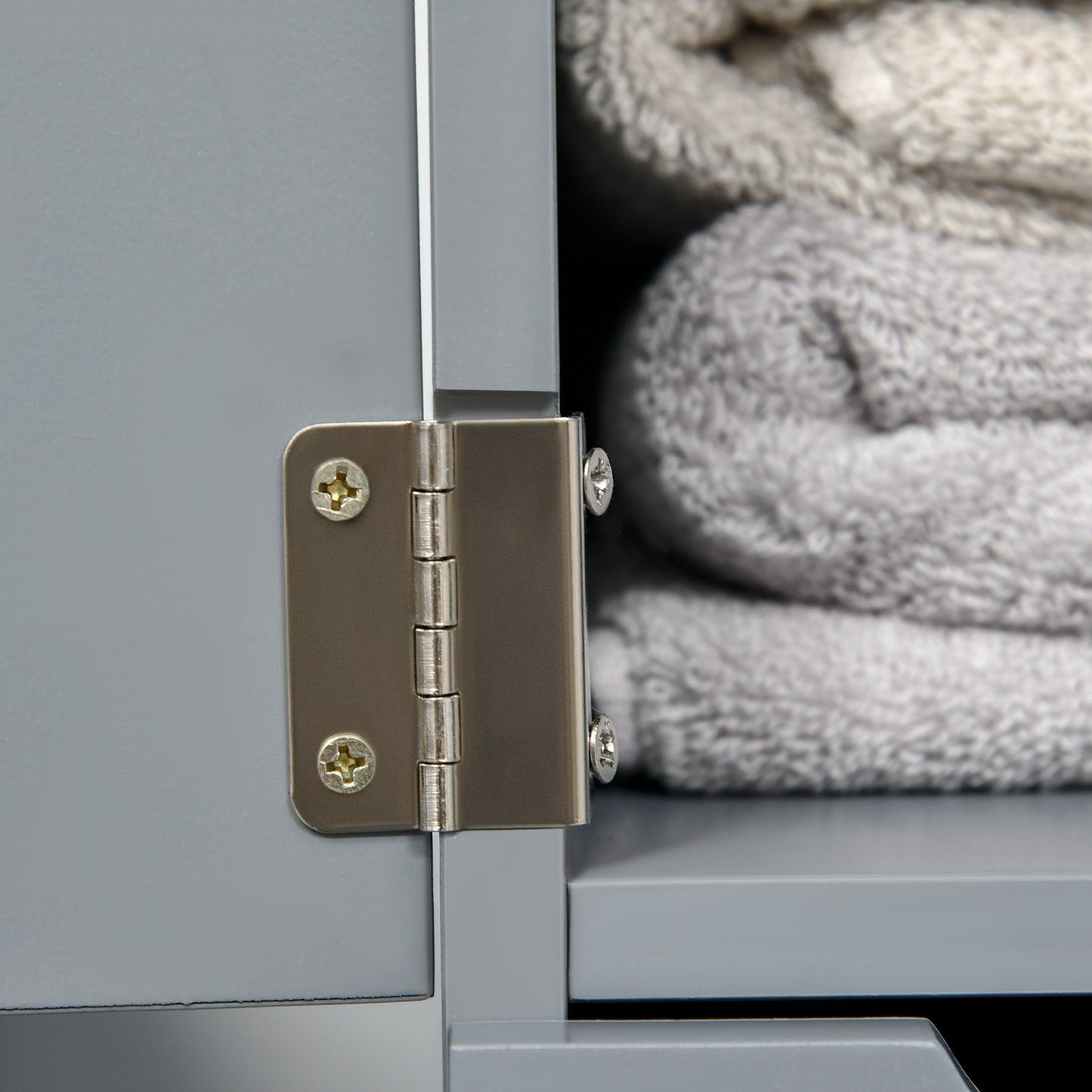 Tall Bathroom Cabinet, Freestanding Slim Bathroom Storage Cabinet with 2-Tier Open Shelf and 2 Drawers for Small Space