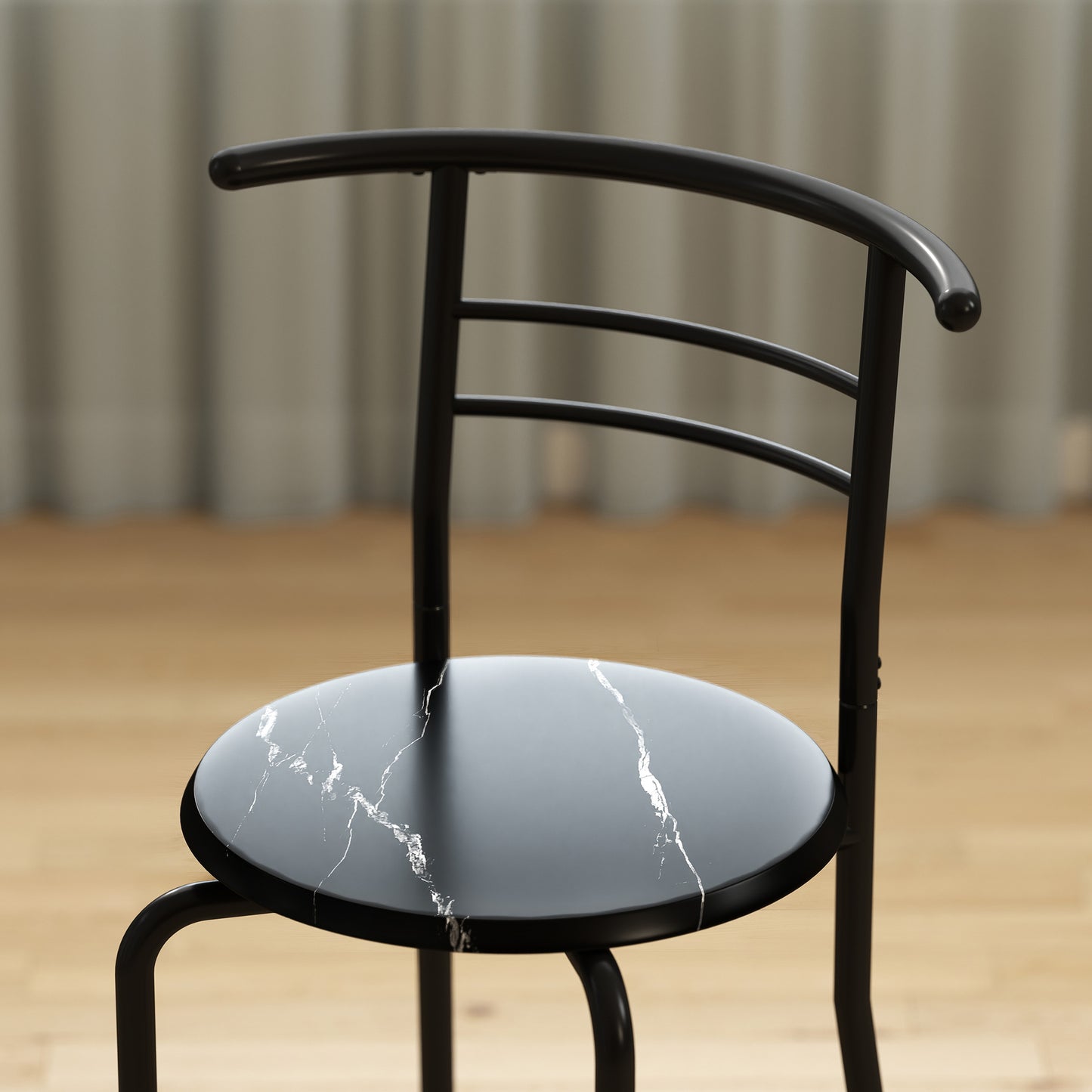Three-Piece Compact Dining Set - Black
