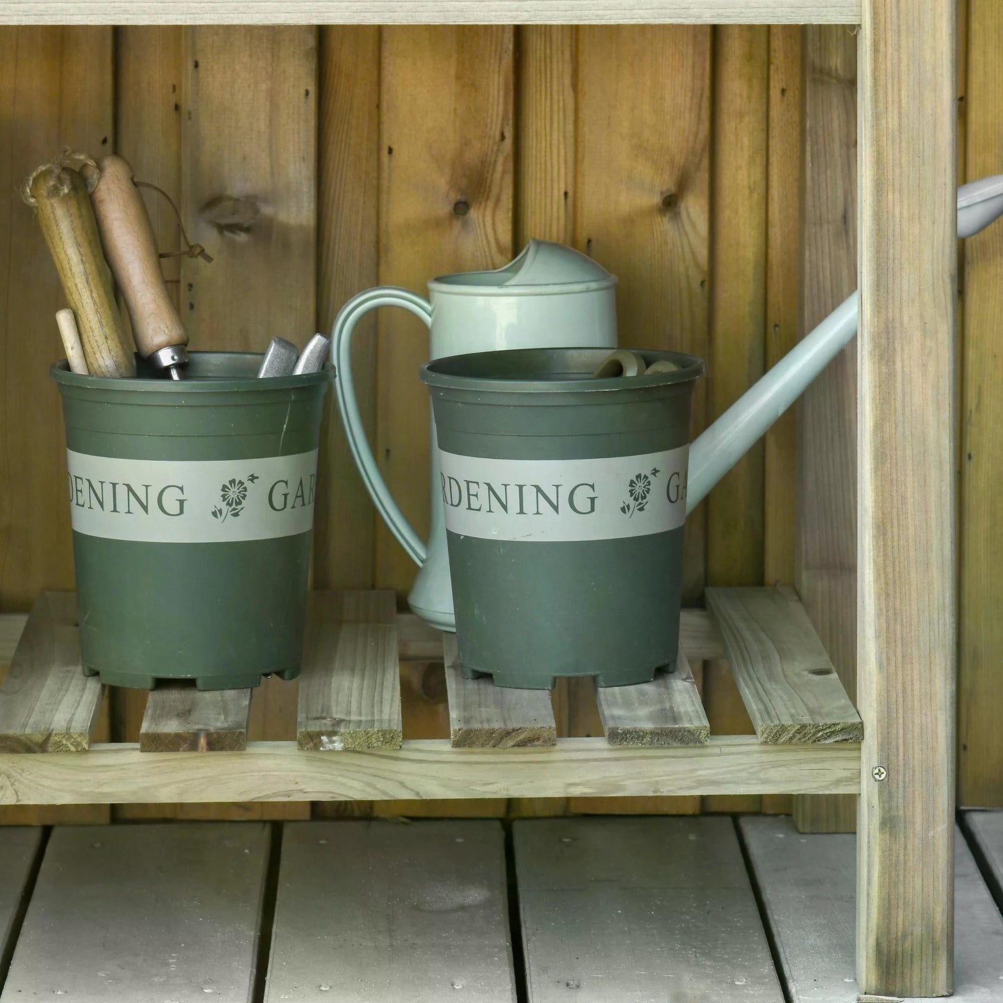 Garden Wooden Planters, Raised Garden Bed with Legs and Storage Shelf Elevated Wooden Planter Box