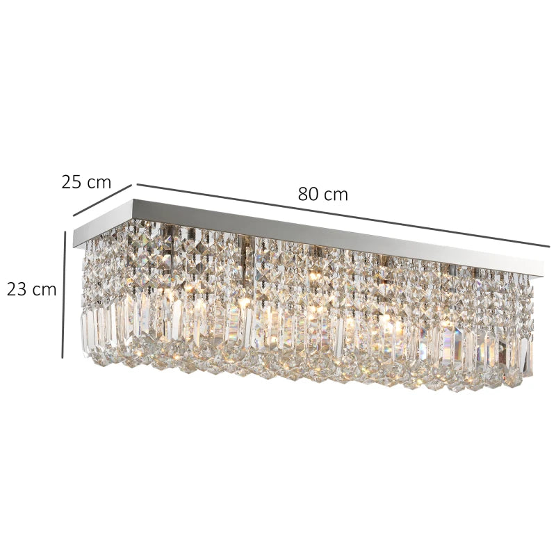 Rectangle Crystal Ceiling Chandelier Hanging Lights