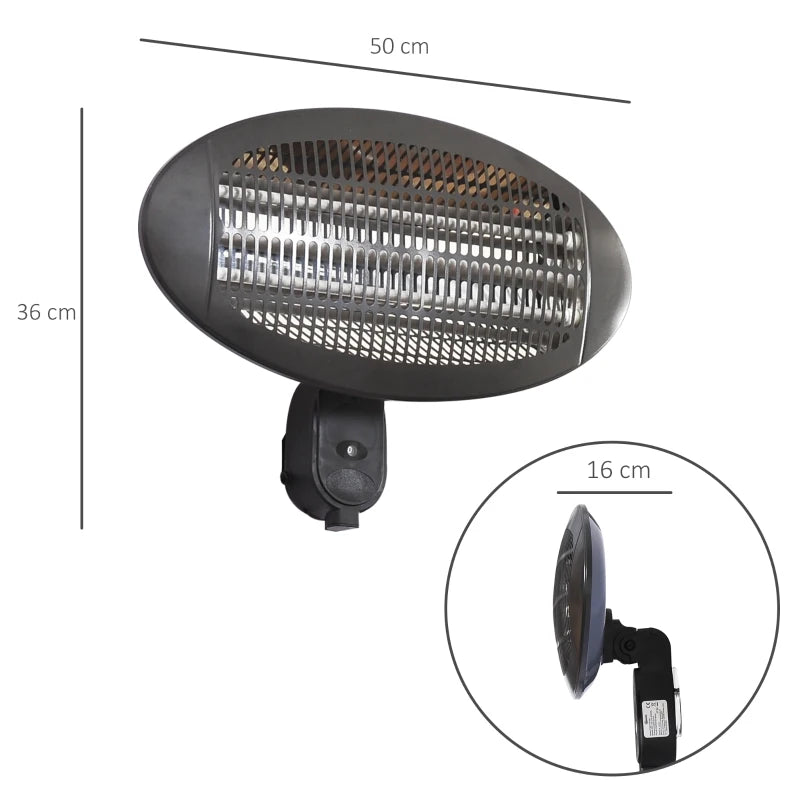 Wall Mounted - Waterproof - Oval Shape Patio Heater