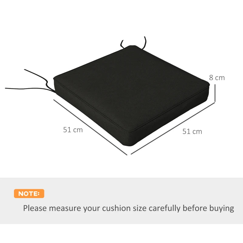 4-Piece Seat Cushions / Pillow Replacements (Pillows Only) - Black