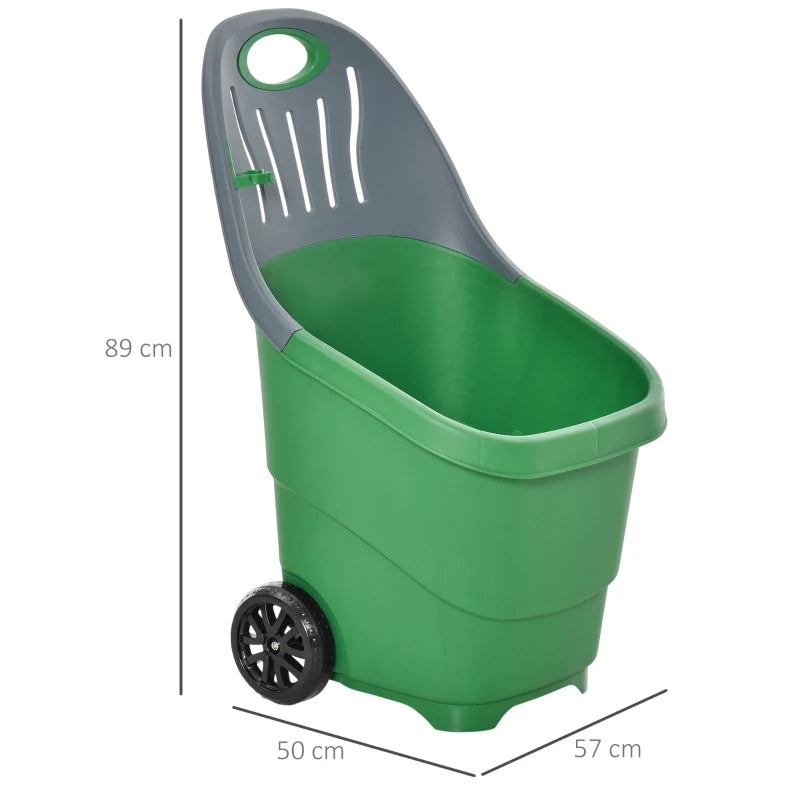60 Litre - Multi Purpose Garden Cart Barrow / Trolley with Handle and Wheels