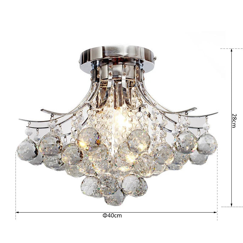 Upside Down Crystal Tree Droplet Chandelier Style Ceiling Light