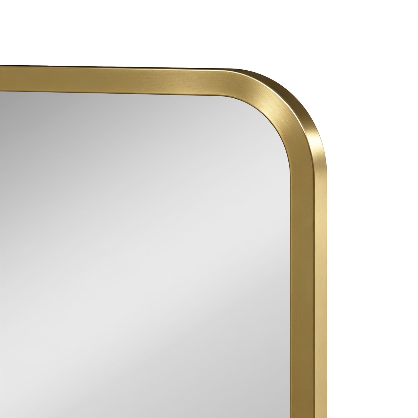 Modern Rectangular Wall Mirror with Storage Shelf, 70 x 50 cm, Gold Tone