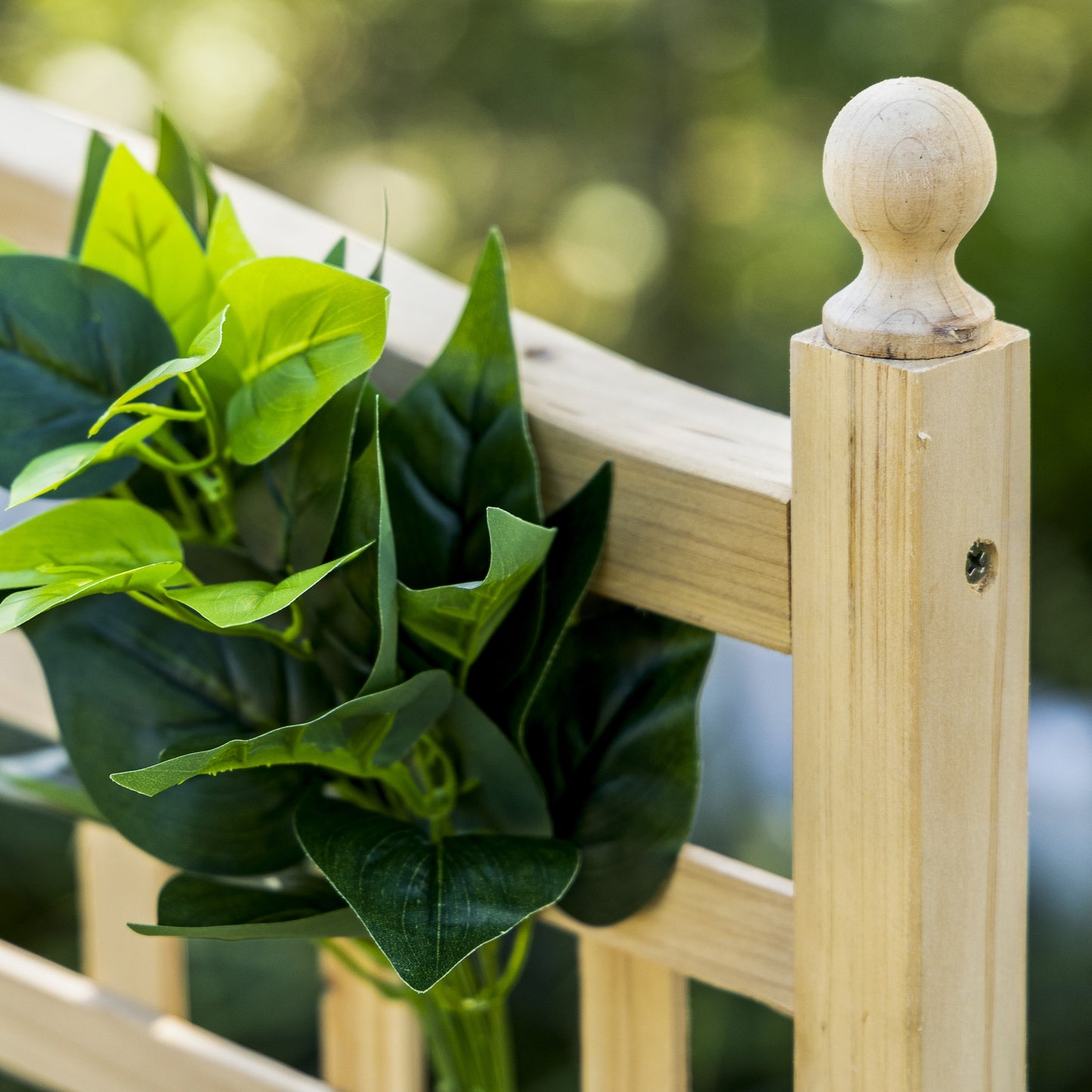 Garden Planters with Trellis for Climbing Vines, Wood Raised Beds for Garden, Flower Pot, Indoor Outdoor, Natural