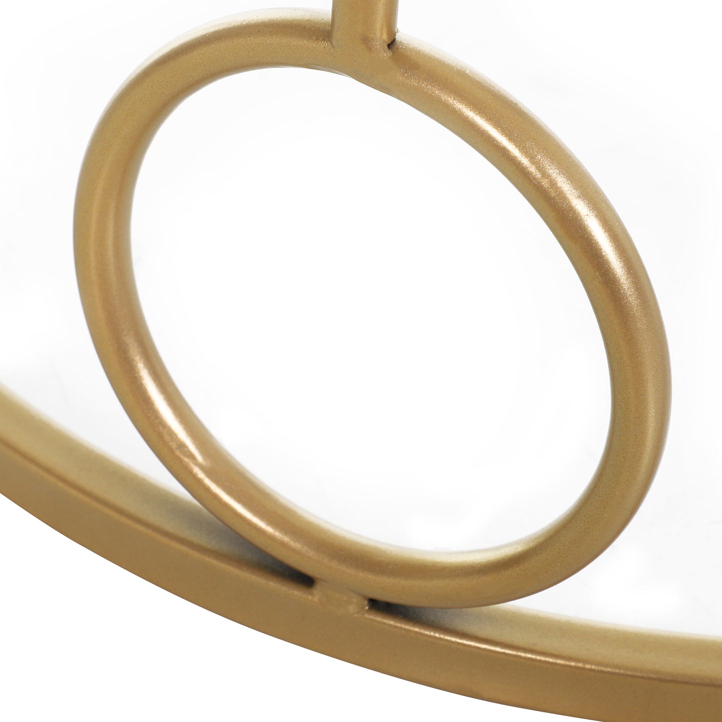 Nesting Round Coffee Table Set of 2 - Gold Tone