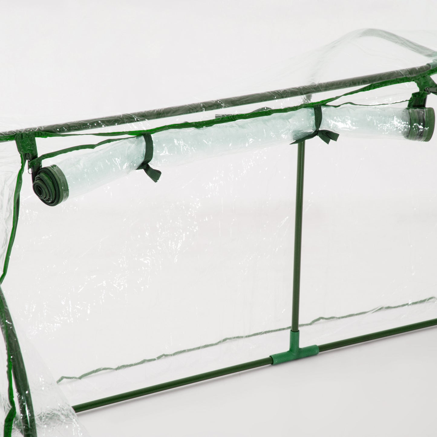 Tunnel Greenhouse Green Grow House for Garden Outdoor, Steel Frame, PVC Cover, Transparent, 200 x 100 x 80cm
