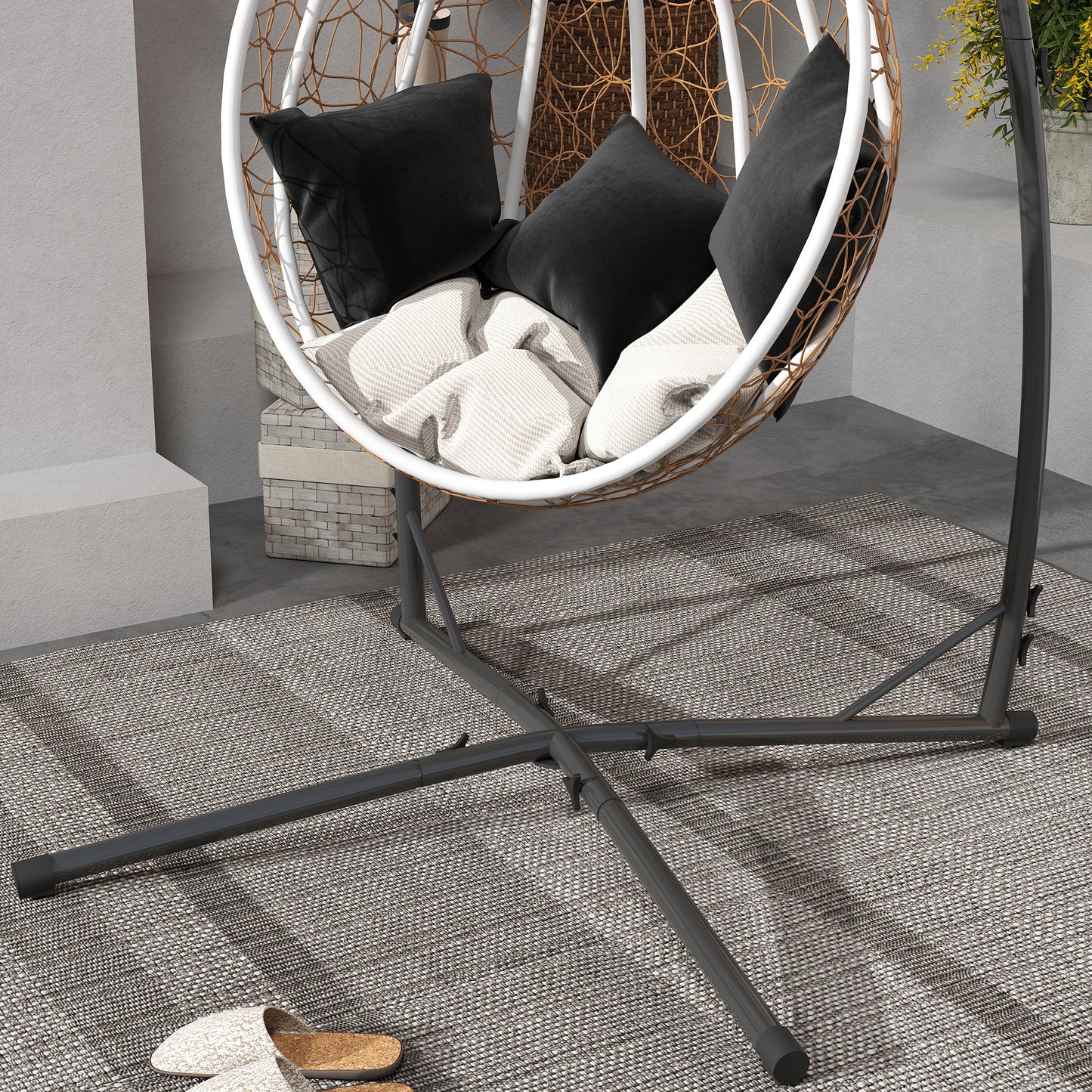 Hammock Chair Stand Only, Hanging Chair Stand with X-Shape Base