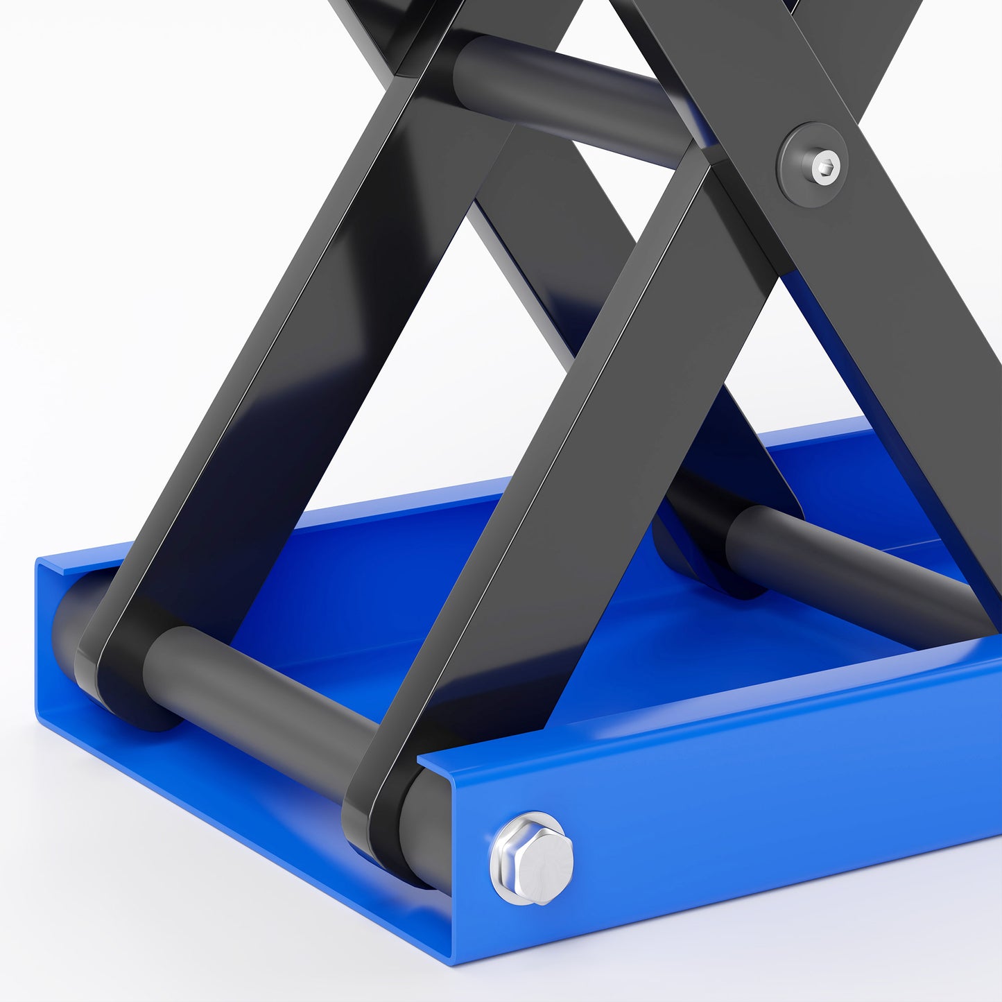 500KG Motorcycle Lift Scissor Jack, Height Adjustable Motorbike Stand with Anti-Slip Wide Deck
