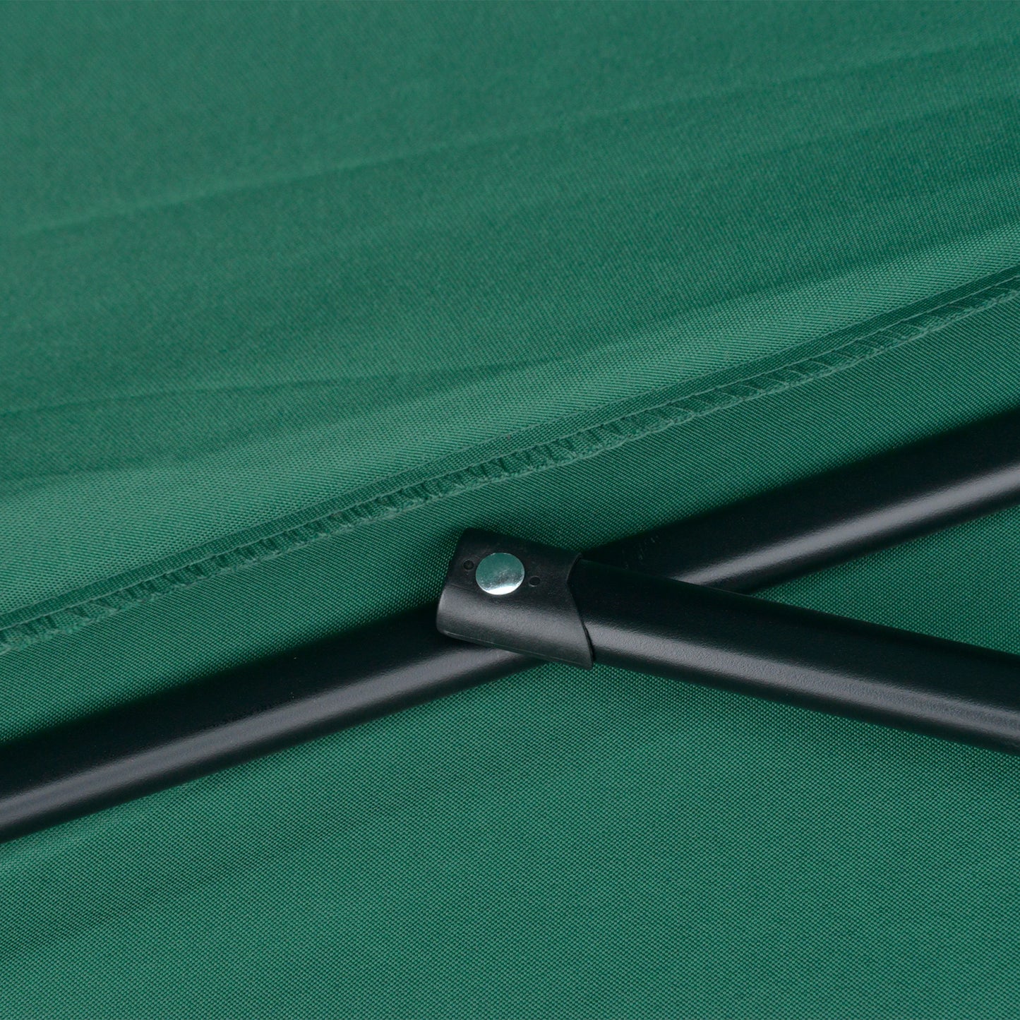 2.7m Garden Half Parasol, Outdoor Balcony Umbrella with 5 Steel Ribs, Patio Sun Shade, Green