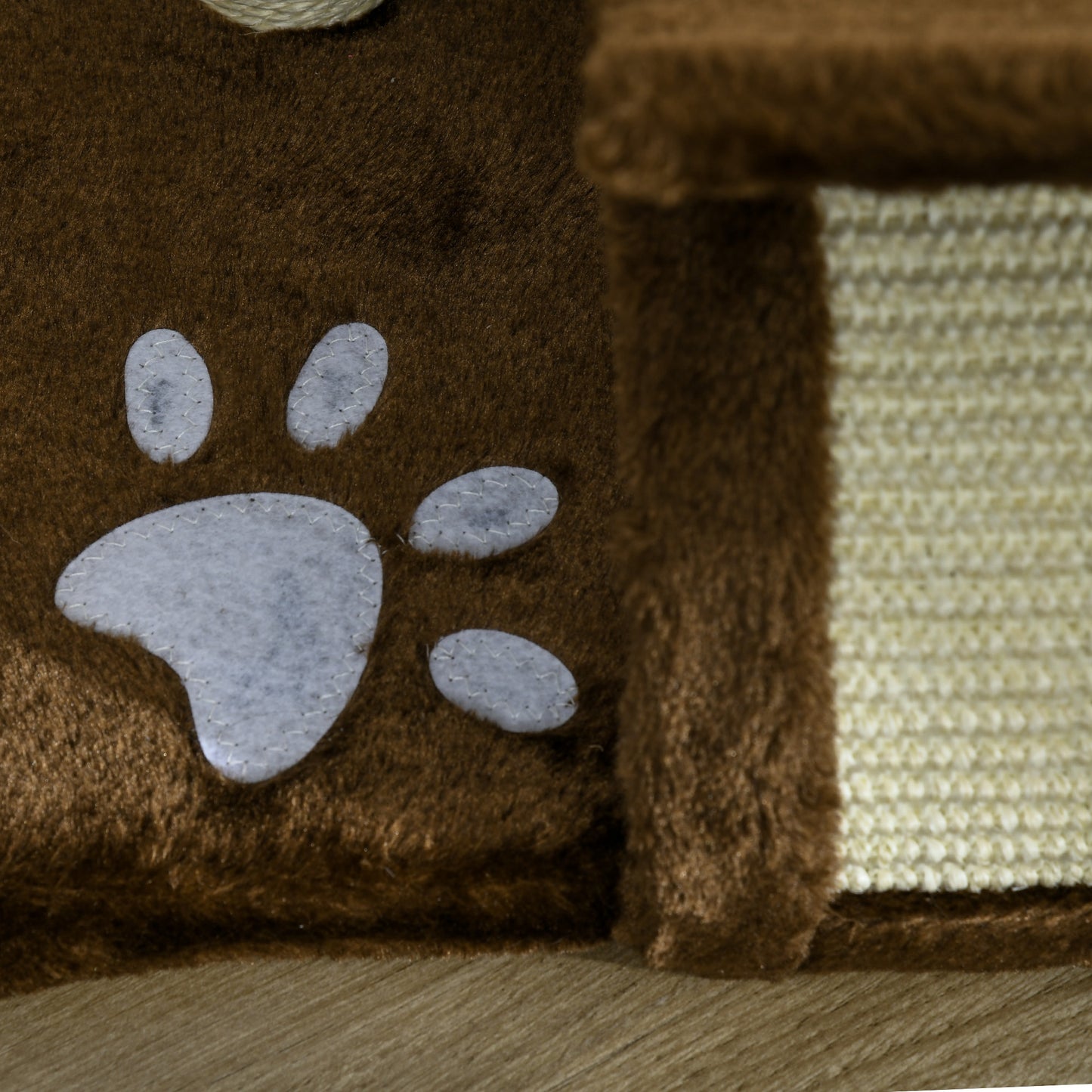 Cat Tree, Cat Tower for Kittens with Rotatable Top Bar, Sisal Scratching Post, Tunnel, Dangling Balls - Brown