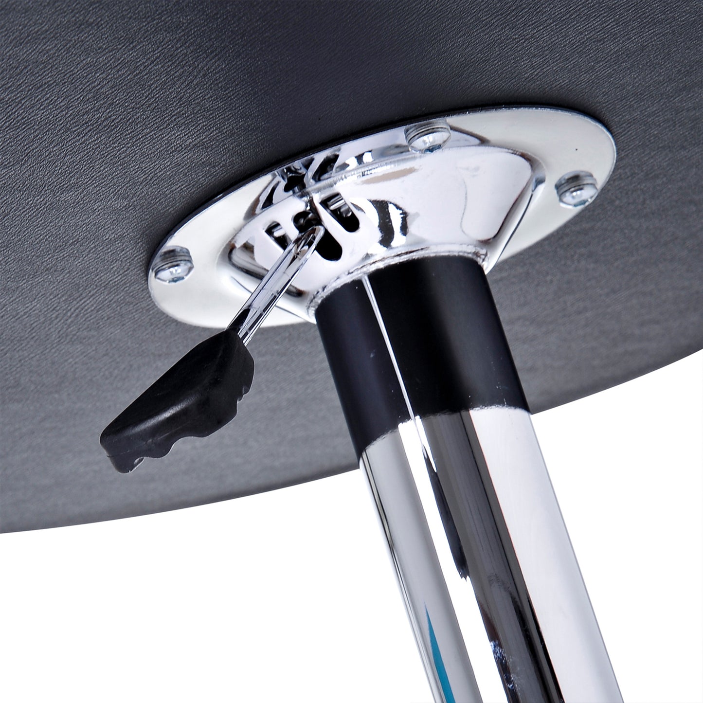 Round Bar Table, 360 Degree Swivel Counter Pub Table with Adjustable Height, for Kitchen, Cafe, Black