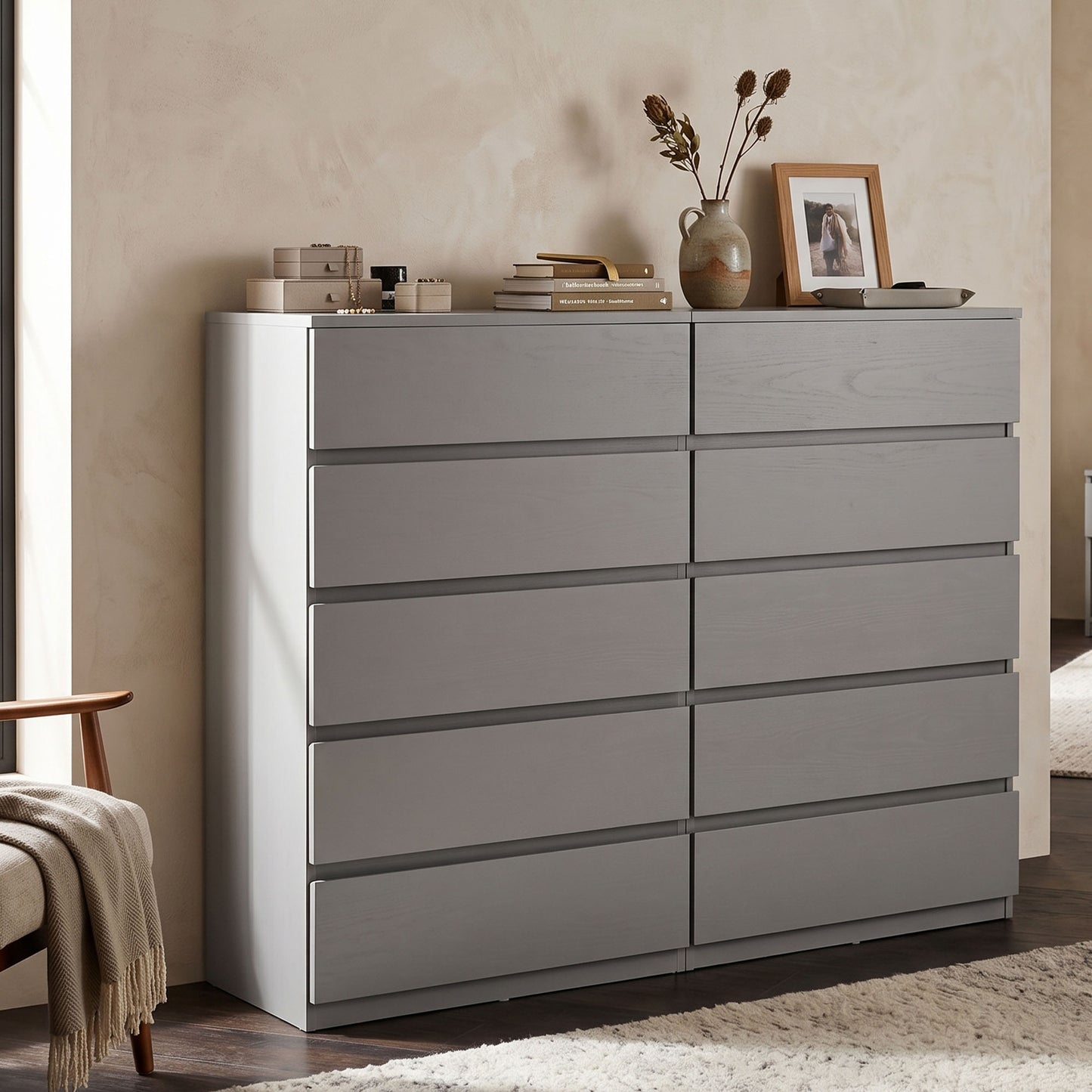 Chest of Drawers, 5-Drawer Storage Cabinets, Modern Dresser, Storage Drawer Unit for Bedroom
