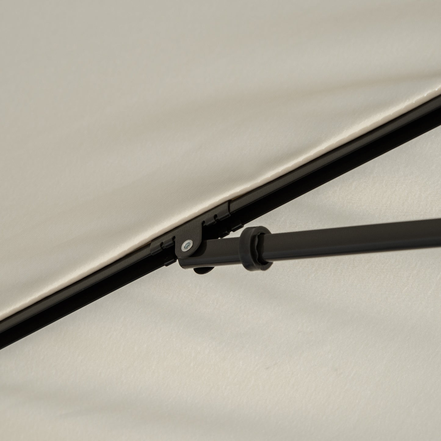 Garden Parasol Umbrella, Outdoor Market Table Umbrella with Ruffles & Aluminium Pole