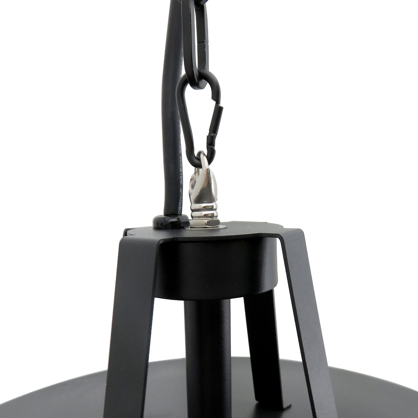 Adjustable Power 1000/2500W Infrared Halogen Electric Patio Light Heater, Ceiling Hanging Mount -Black