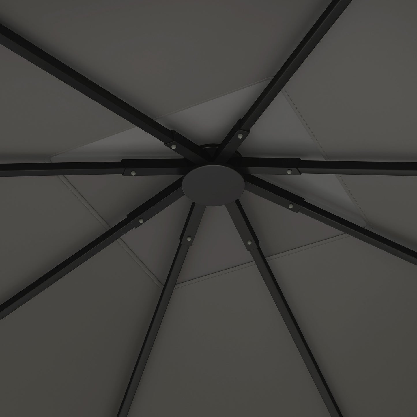 3 x 3(m) Gazebo Canopy Replacement Cover, Garden Gazebo Roof Replacement with Drain Holes, Water Resistant PVC Coating