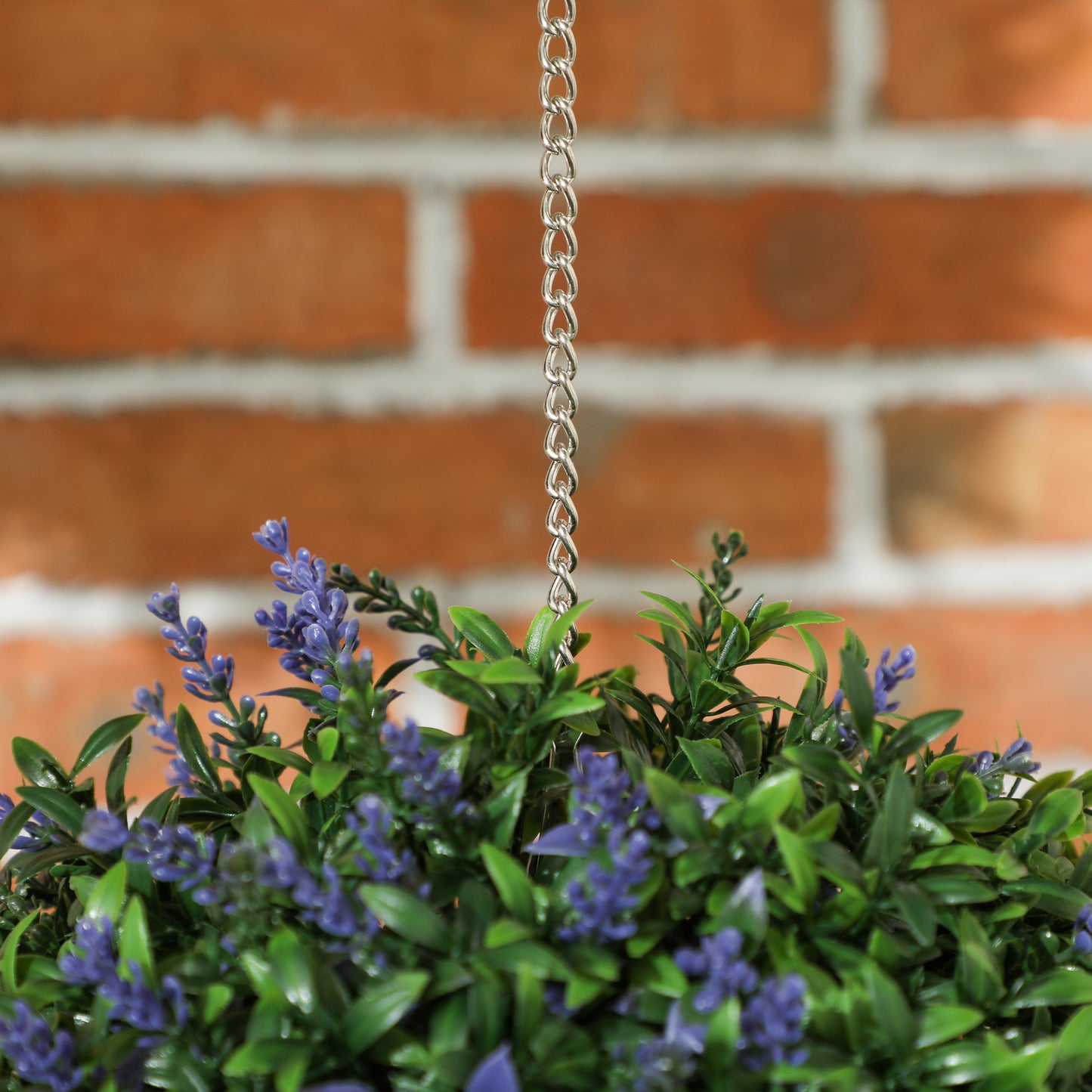 Set of 2 Artificial Plant Topiary Balls, UV-protected Fake Decorative Plants, Purple