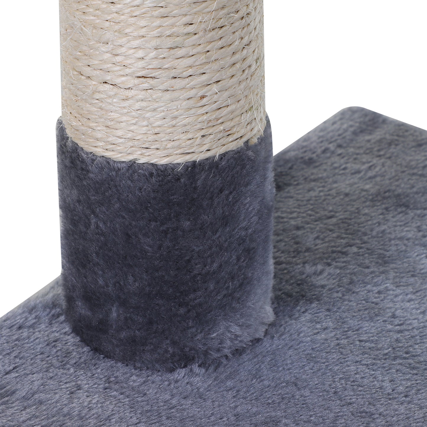 Cat Scratch Post with Bed Cat Tree for Indoor Cats Sisal Scratching Posts Hammock Kitty Activity Centre Grey