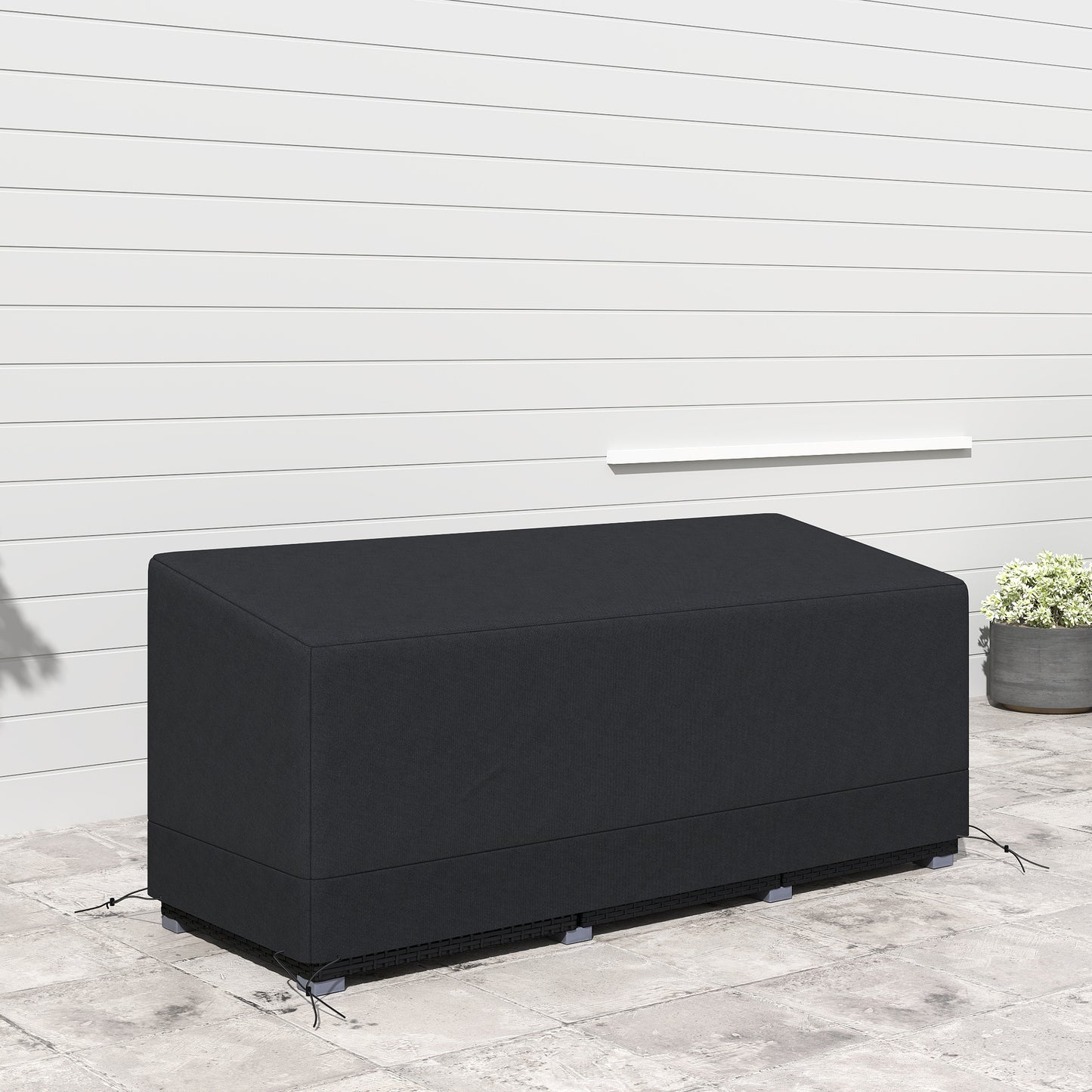 Rectangular Patio Garden Furniture Cover Waterproof for 3 Seater Sofa Bistro Set
