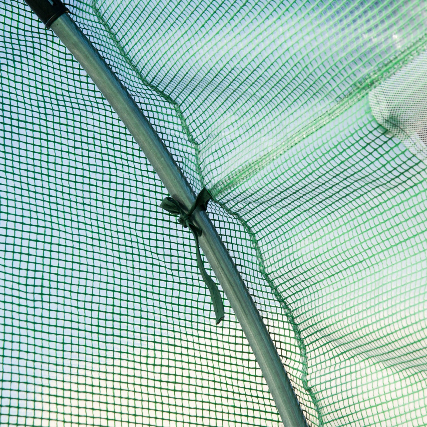 6 x 3 x 2 m Polytunnel Greenhouse with Roll-up Door and 12 Mesh Windows
