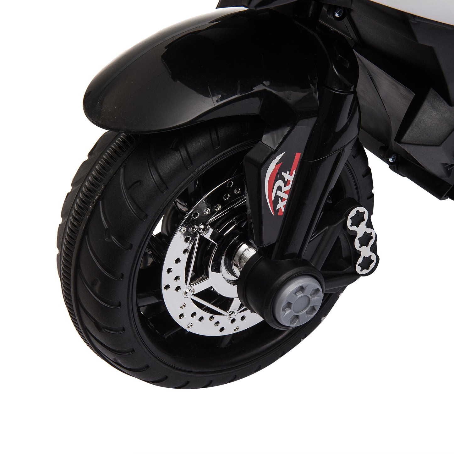 Kids Electric Motorcycle, 6V Ride on Motorcycle with 3 Wheels, LED Headlight, Music, Horn for Boys Girls 3-5 Y, Black
