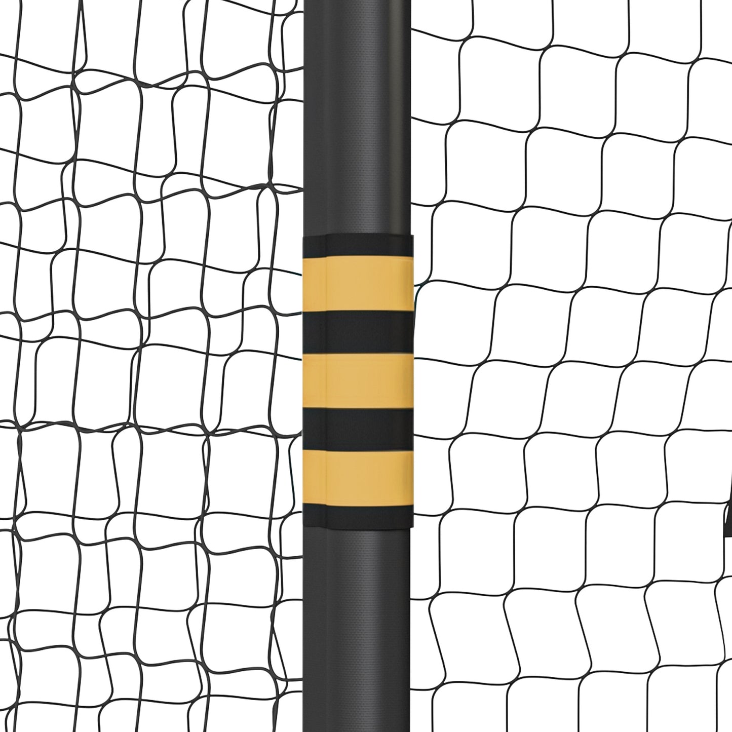 Football Goal, 10 x 6.5ft Football Net with Ground Stakes, EPE Foam Padding and Metal Frame, Easy Assembly, Yellow