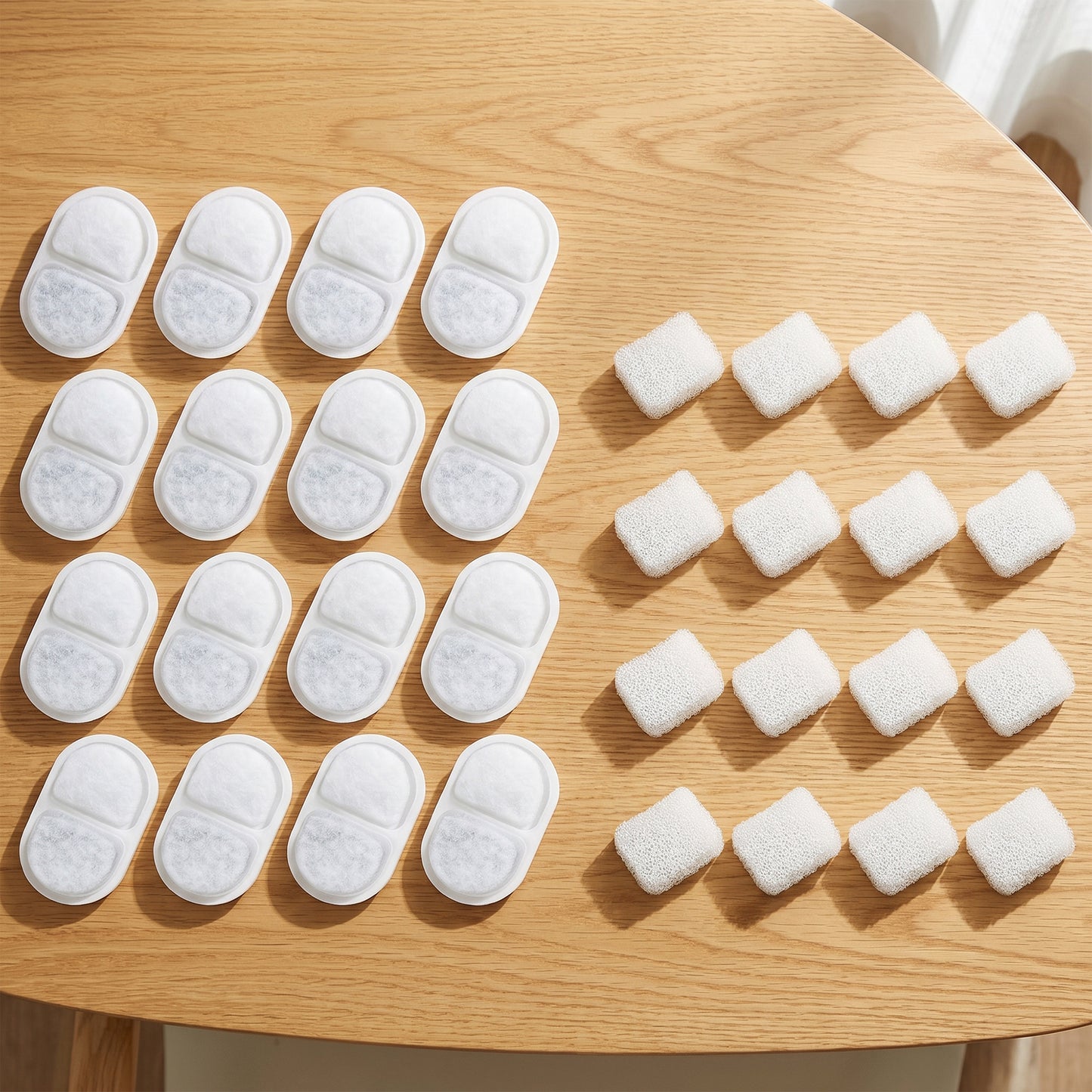 16 Pack Cat Water Fountain Filters, Replacement Filters Set for 3.2L/2.5L Automatic Pet Fountain
