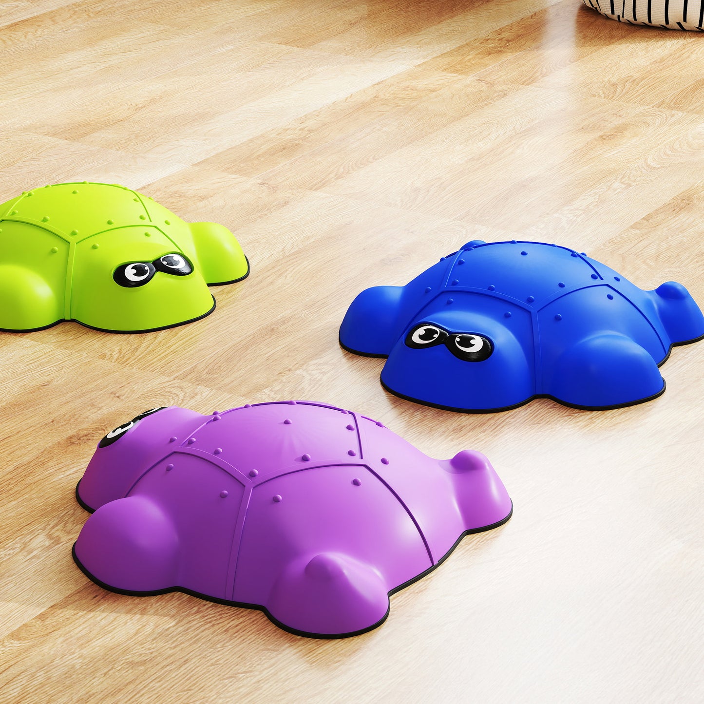 9-Piece Balance Stepping Stones with Non-Slip Edge, Indoor Outdoor Obstacle Course for Ages 3-8 Years, Multicoloured