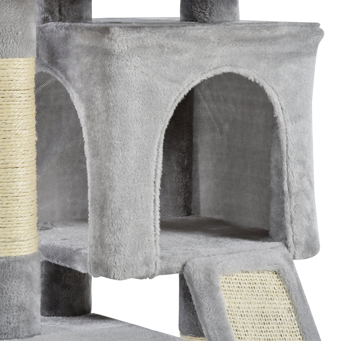 Cat Tree for Indoor Cats 81cm Cat Scratching Post Scratch Board Kitten Tower Climbing Frame Grey