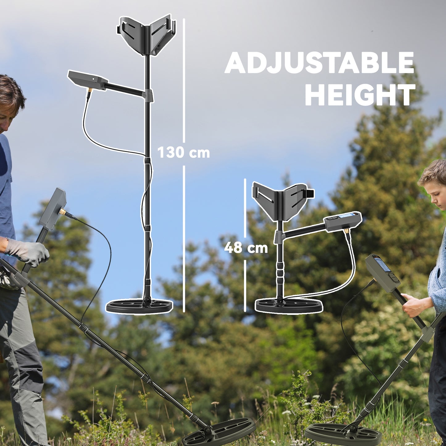 Metal Detector for Adults and Beginners, Gold Detector with Higher Accuracy IP68 Waterproof Coil