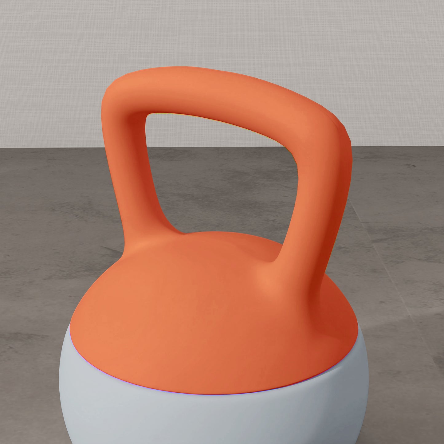 10KG Soft Kettlebell, Kettle Bell with Non-Slip Handle for Home Gym, Weight Lifting, Strength Training, Orange/Grey