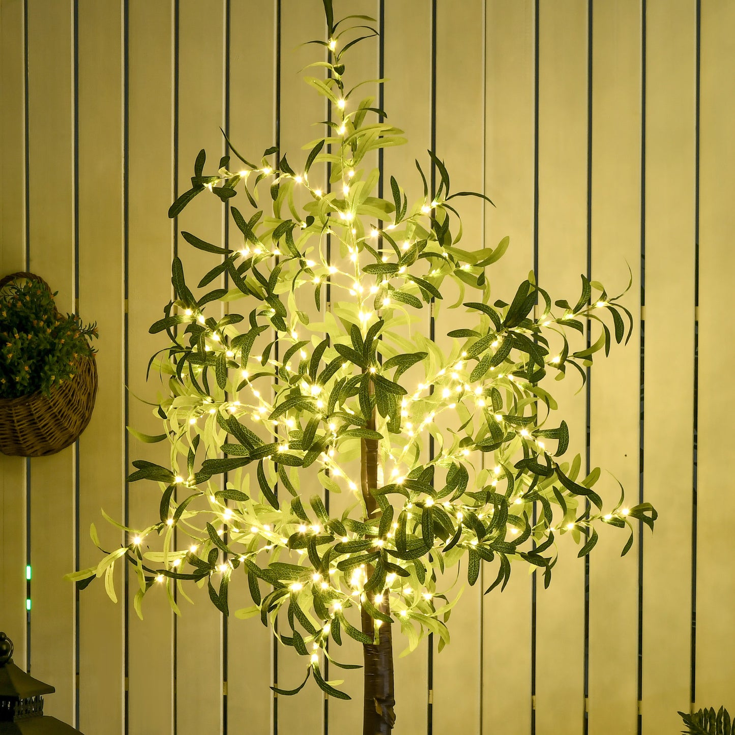 300 LED Light Decorative Artificial Olive Tree - Green