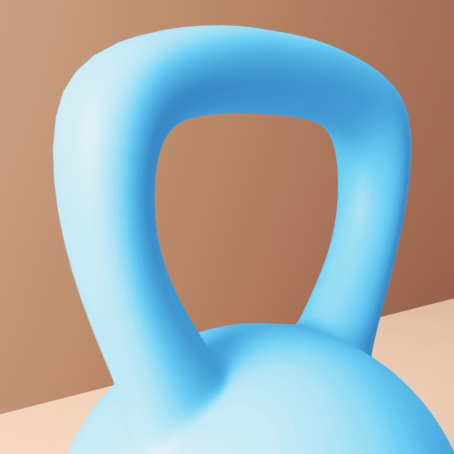 8KG Soft Kettlebell, Kettlebell with Non-Slip Handle for Home Gym, Weight Lifting, Strength Training, Light Blue/Grey