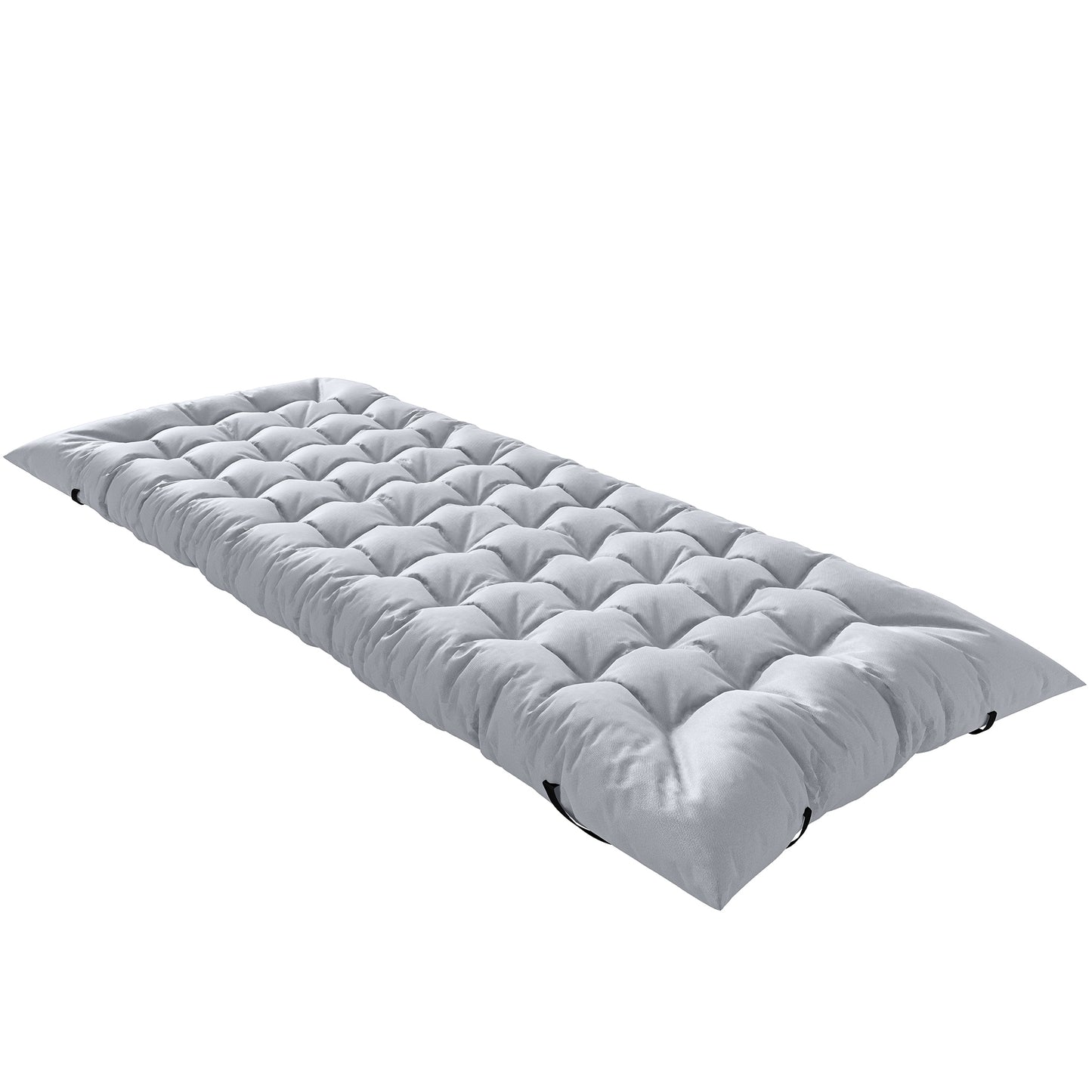 Sleeping Mat, Foldable Camping Mattress Pad with Elastic Straps, Light Grey