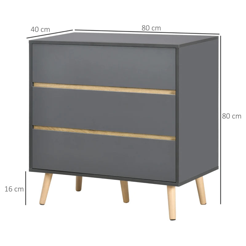 Modern Chest of Drawers - 3 Drawer Storage Organiser