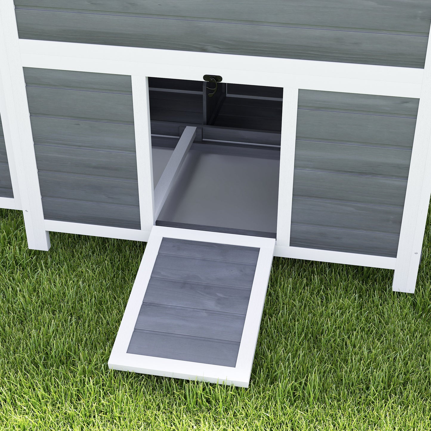 Wooden Chicken Coop with Nesting Box, Slide-Out Tray, Perches, for 2-4 Chickens, 100 x 86 x 100cm