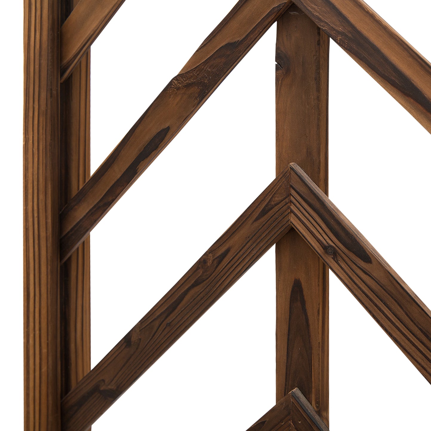 Wooden Garden Arbor, Arch Trellis with Classic Countryside Style, Pergola Style Roof for Climbing Vines