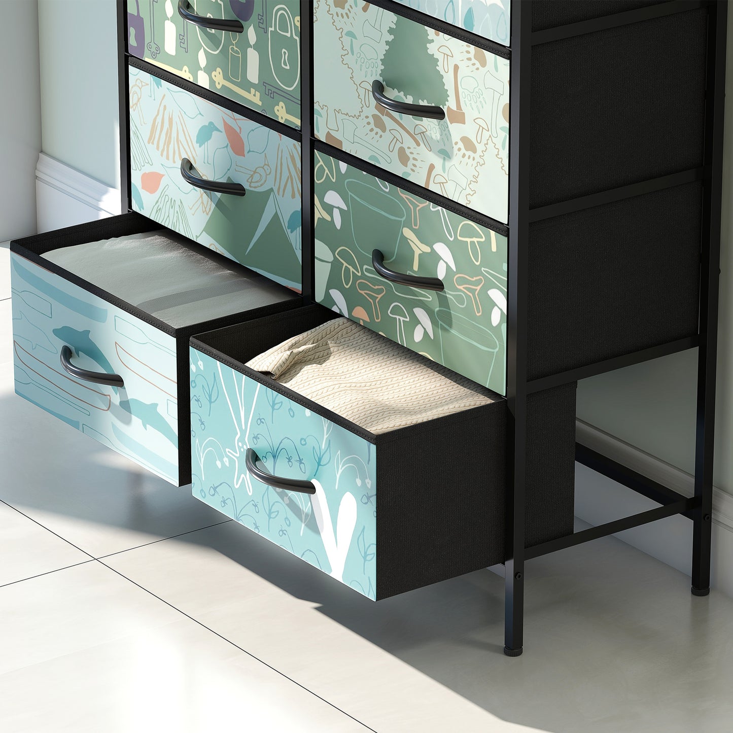 8-Drawer Chest of Drawers - Blue