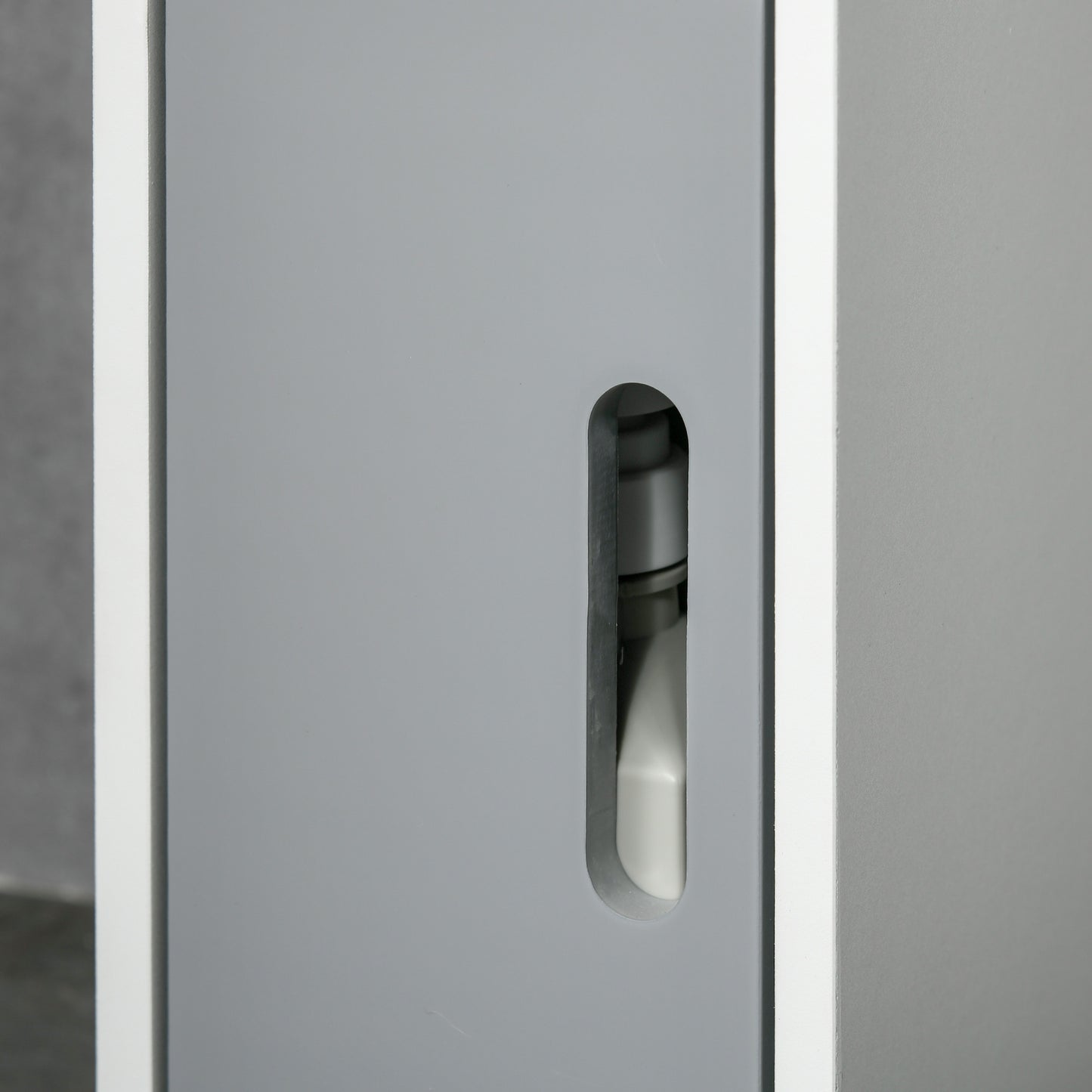 Modern Bathroom Storage Cabinet, Freestanding Tall Bathroom Cabinet with Open Shelves and 3 Cupboards with Door