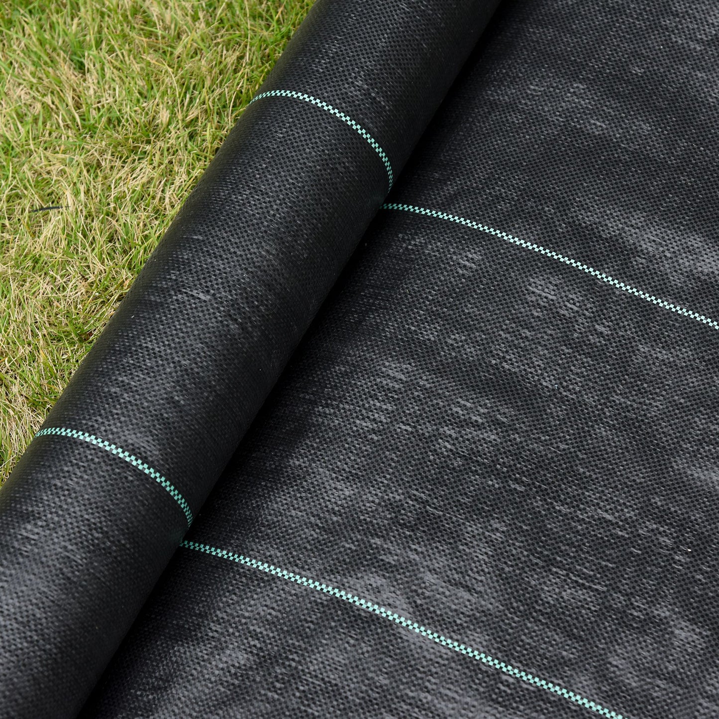 1m x 50m Weed Control Membrane, Heavy Duty Weed Control Barrier Fabric, 100gsm Ground Cover for Patios, Garden