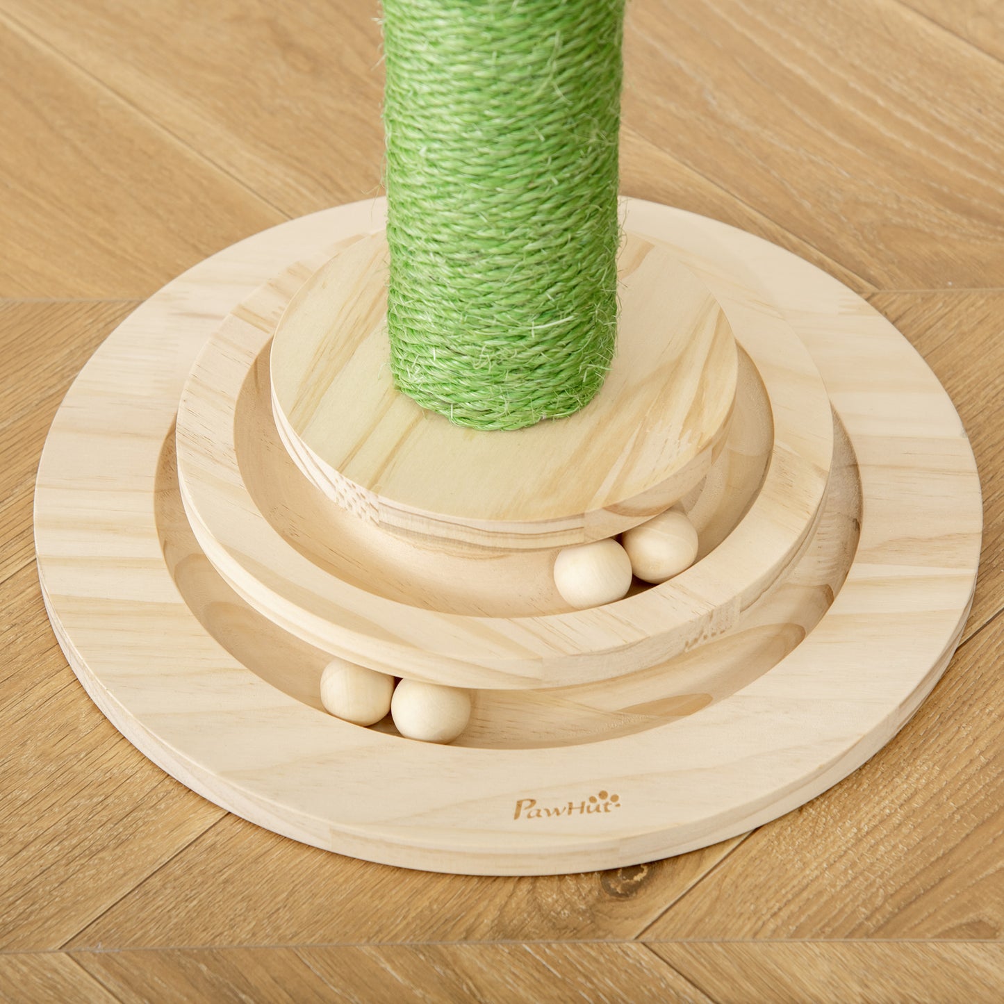 Cat Tree Cactus Sisal Scratching Post for Indoor Cats Play Tower Kitten Furniture with Hanging Ball Interactive Fun Roller Ex