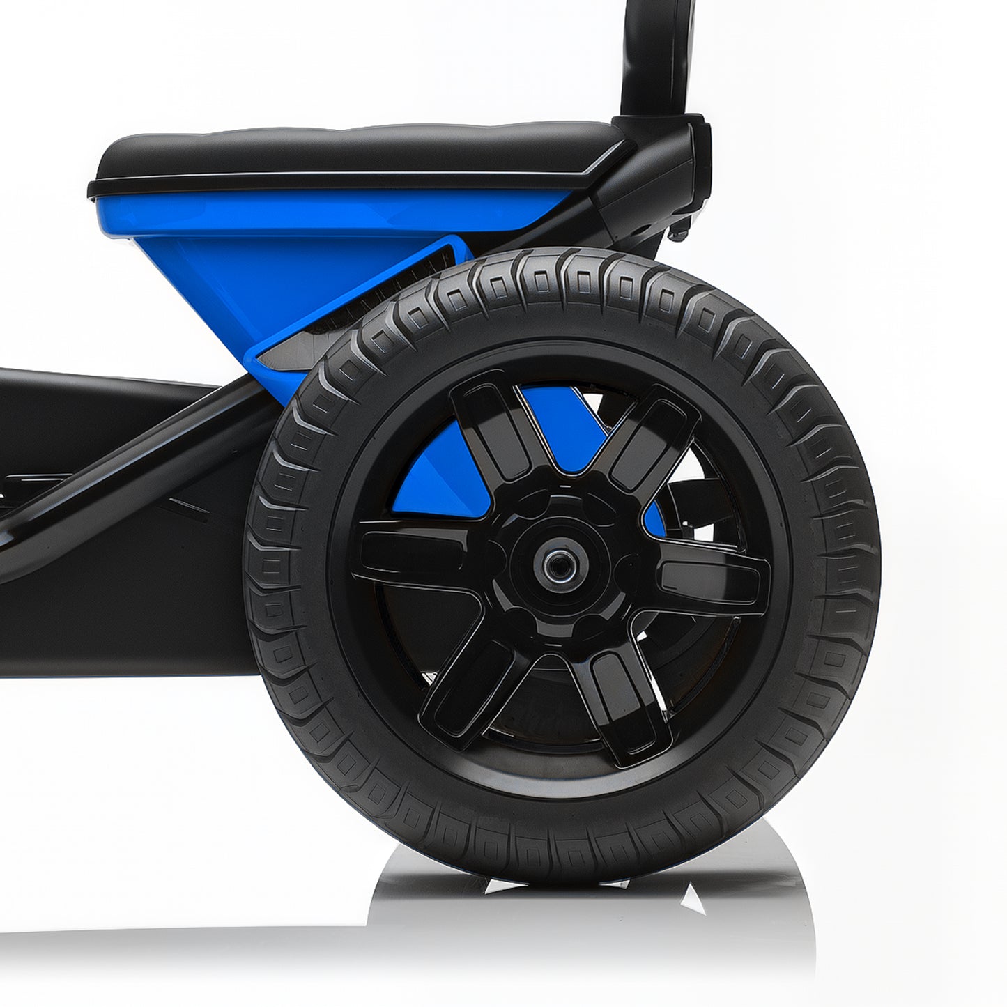 Pedal Go Kart for Kids 2-5 Years, with Silent EVA Wheels, Metal Frame, Blue