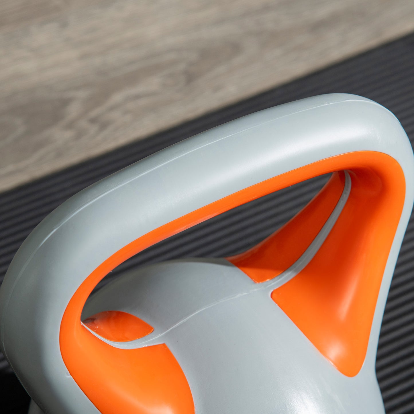 Kettlebell, 8kg Kettle Bells with Handle for Home Gym Weight Lifting and Strength Training, Orange and Grey