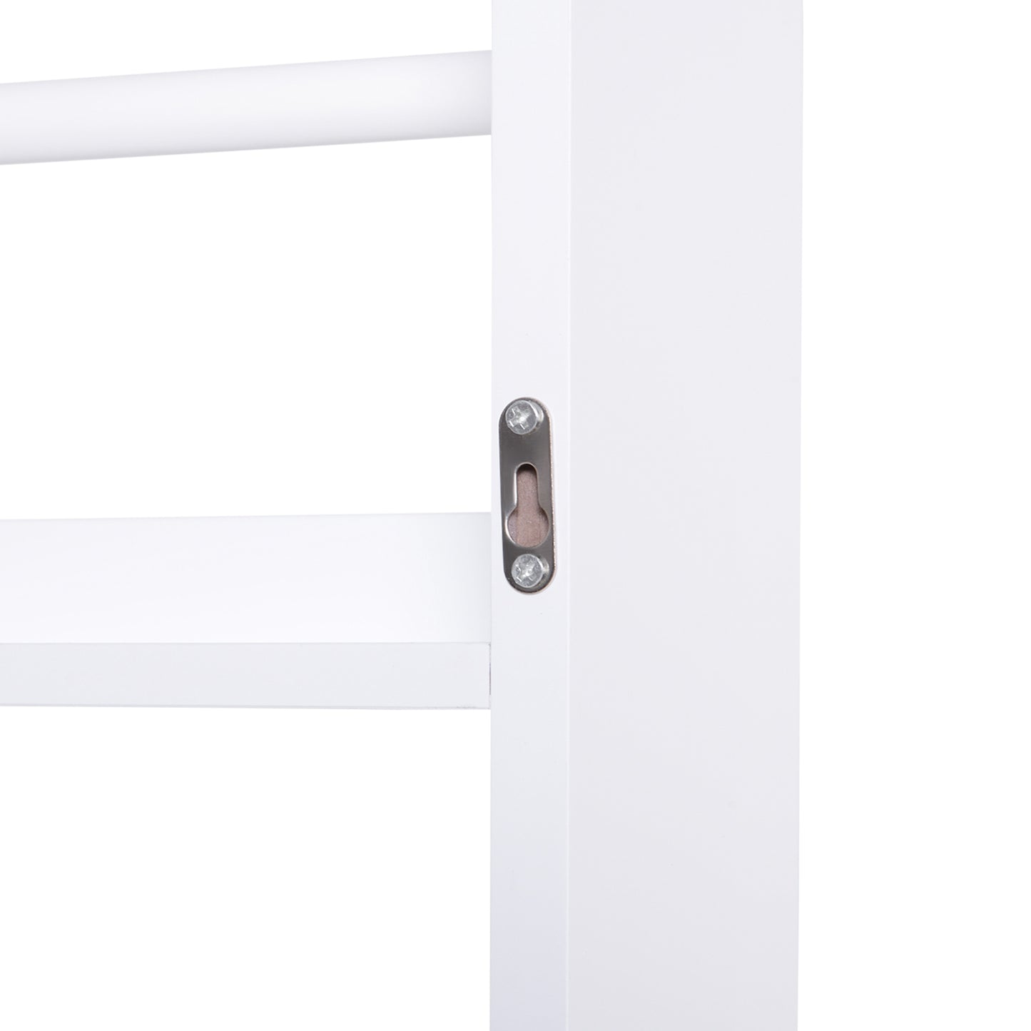 Bookcase, 4 Tier Wall Mounted Bookshelf, 15cm Depth Storage Shelving Rack for Bedroom Nursery Office Home