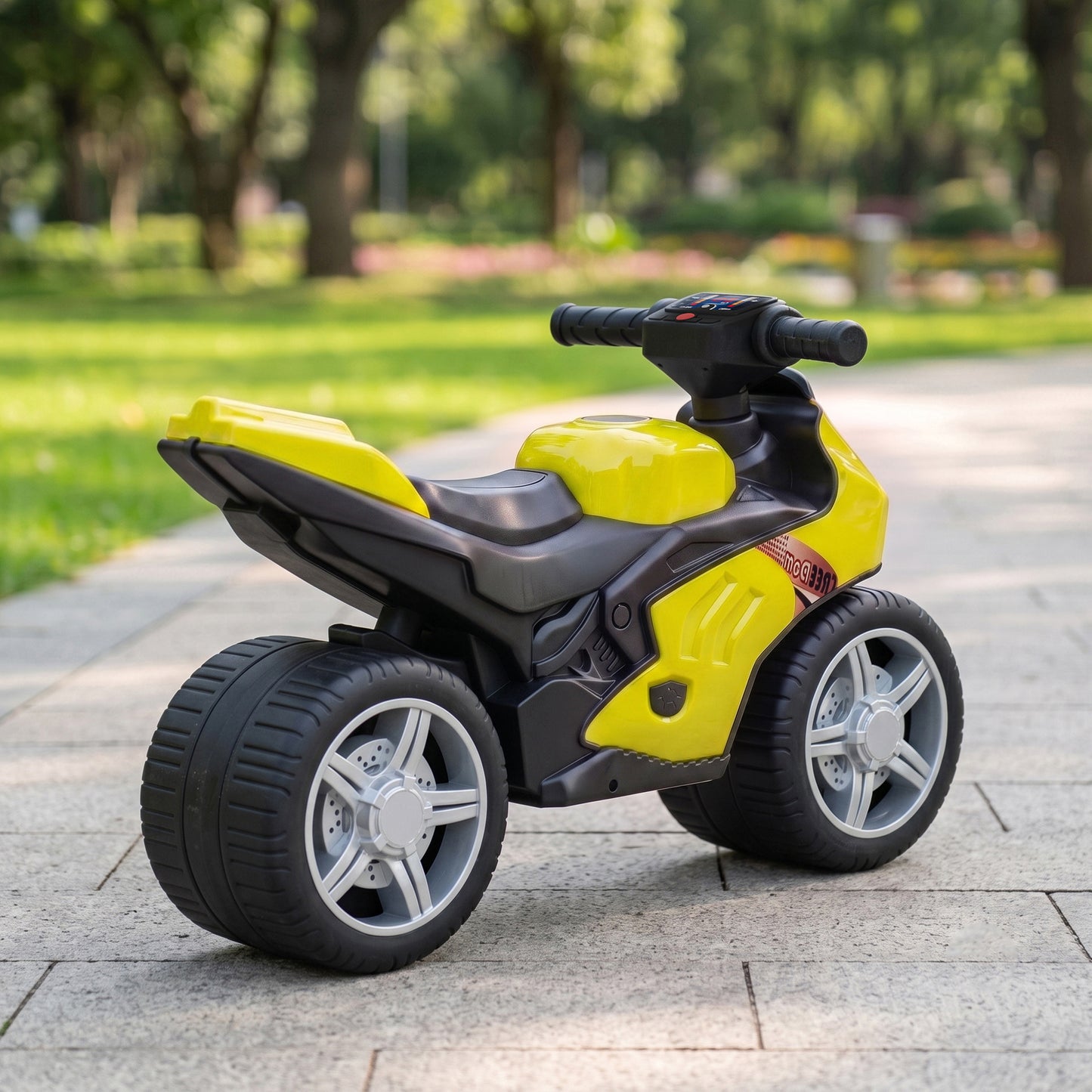 Balance Bike with Music Extra-Wide Wheels Toddler Bike for Boys Girls Green