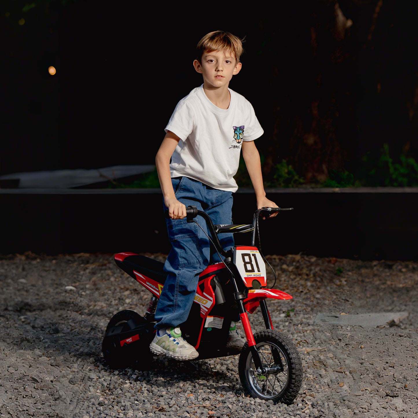 Kids Electric Motorbike 3 Gearboxes Speed Ride on Motorcycle with 41min Ranges - Red