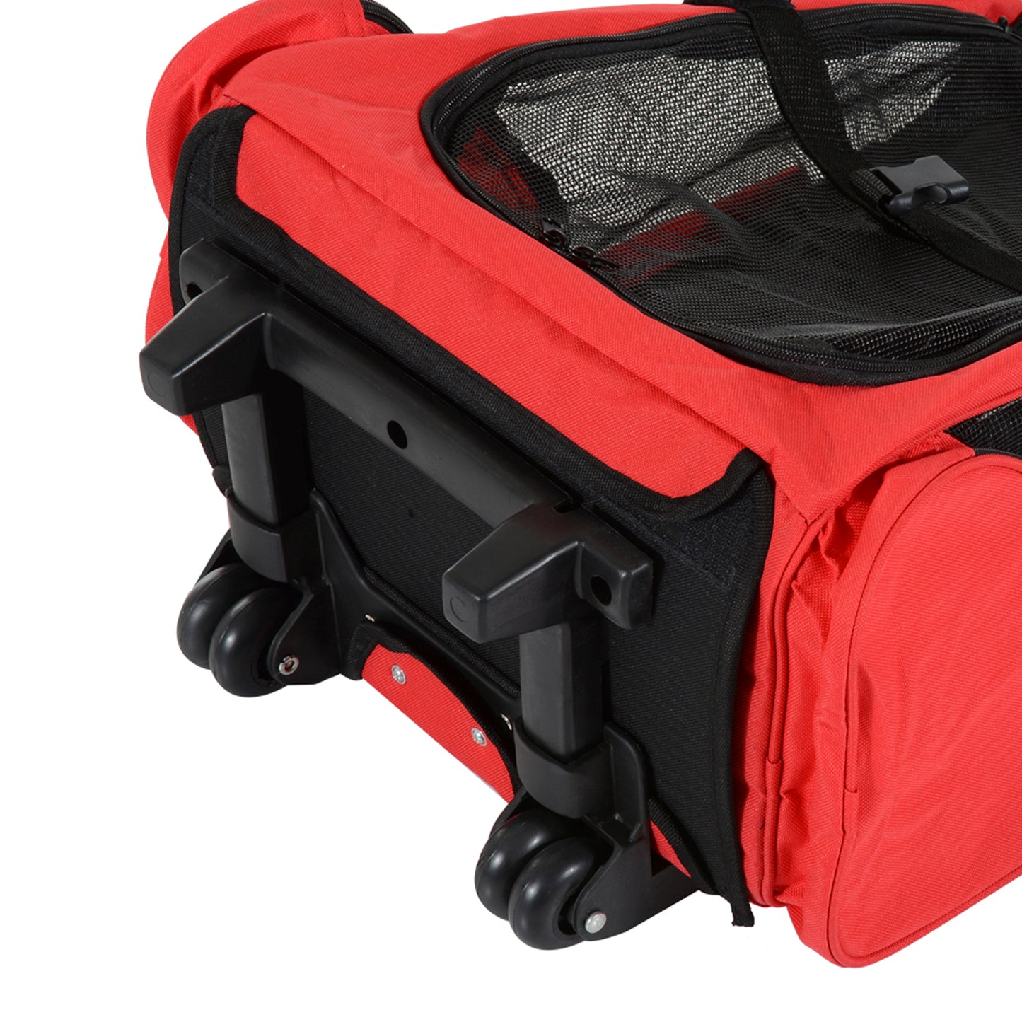 2 in 1 Dog Backpack and Trolley, Pet Travel Backpack Cat Dog Carrier with Telescopic Handle