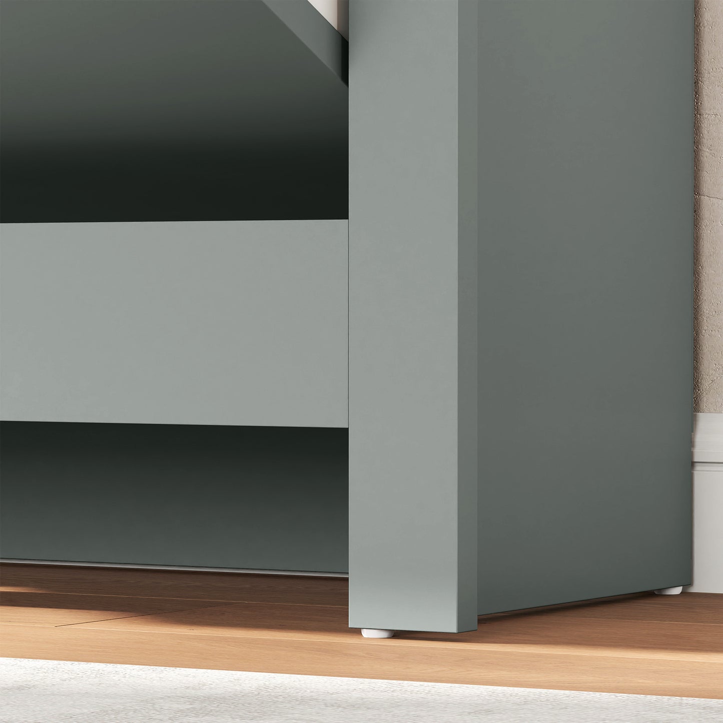 Slim Shoe Cabinet, Narrow Shoe Cupboard with 2 Flip Drawers, Adjustable Shelves for 12 Pairs of Shoes, Light Grey