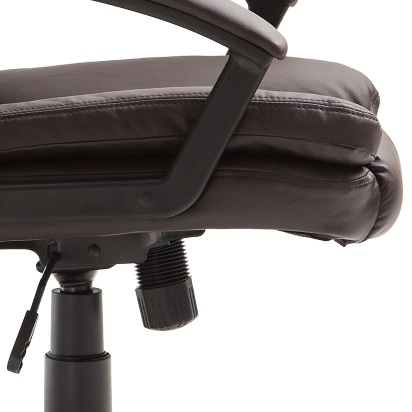 Office Chair, Computer Desk Chair, PU Leather Mid Back Executive Chair with Adjustable Height and Swivel Rolling Wheels for H